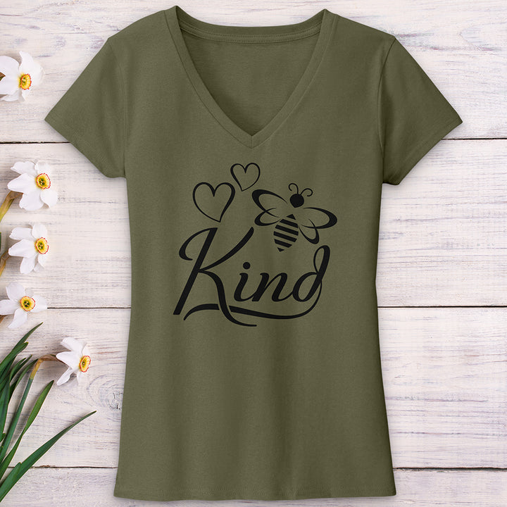 Bee Kind V-Neck Tee