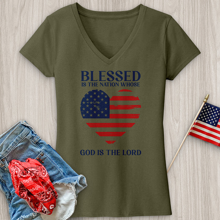 Blessed Nation V-Neck Tee