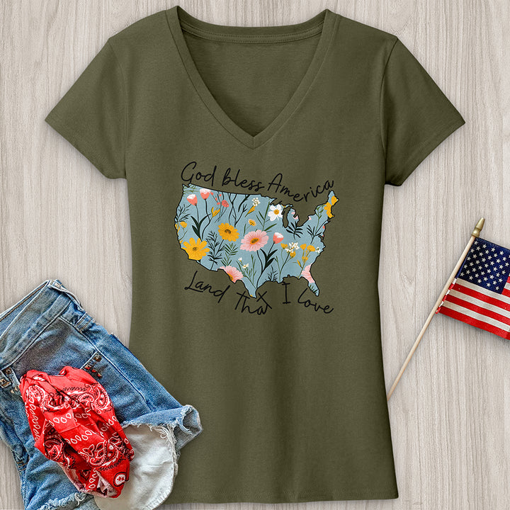 Wildflowers V-Neck Tee