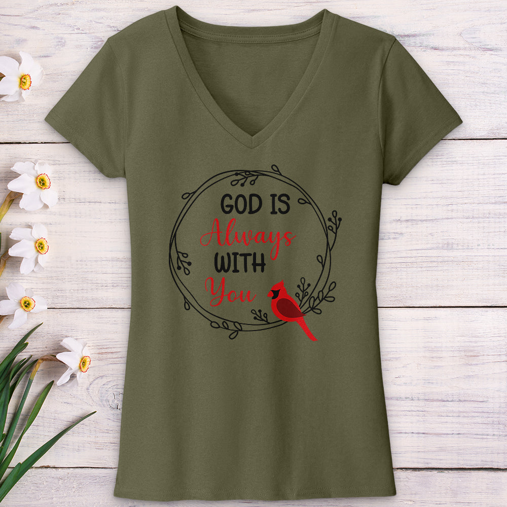 God Always With You V-Neck Tee