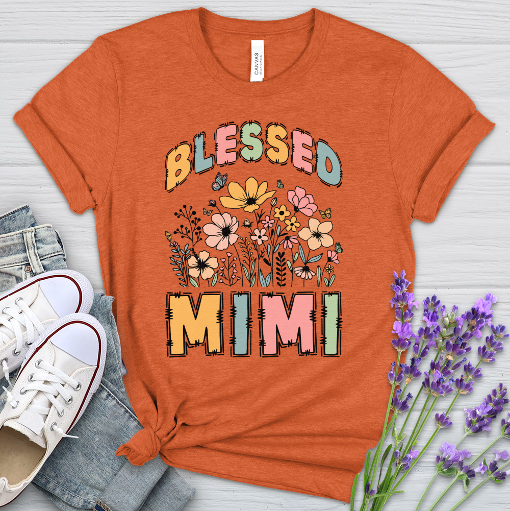 Mimi Flowers Heathered Tee