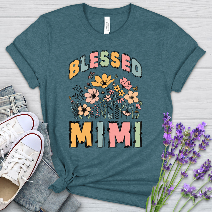 Mimi Flowers Heathered Tee