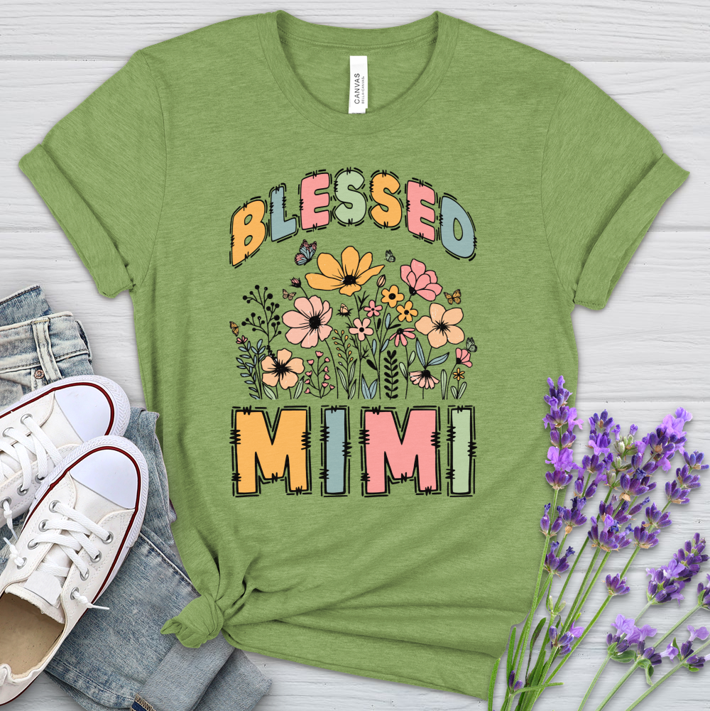 Mimi Flowers Heathered Tee