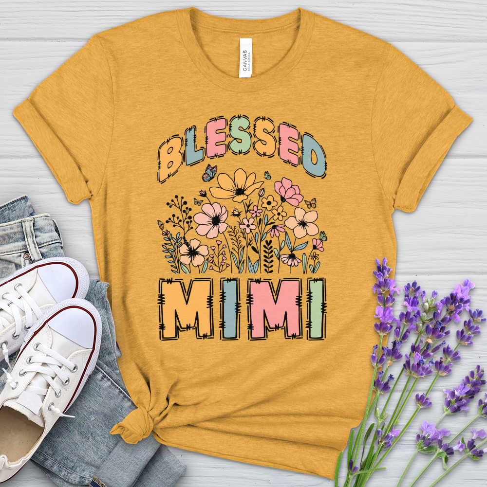 Mimi Flowers Heathered Tee