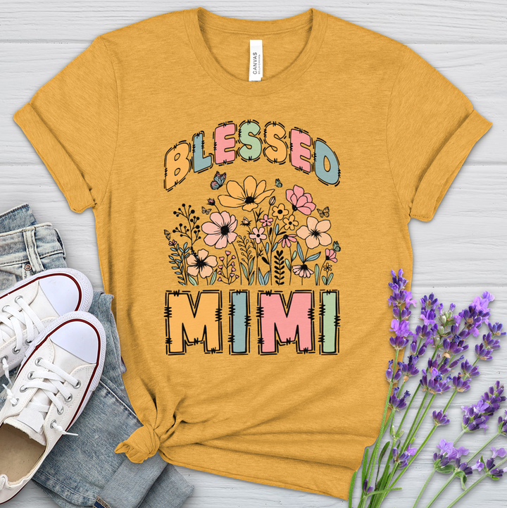 Mimi Flowers Heathered Tee