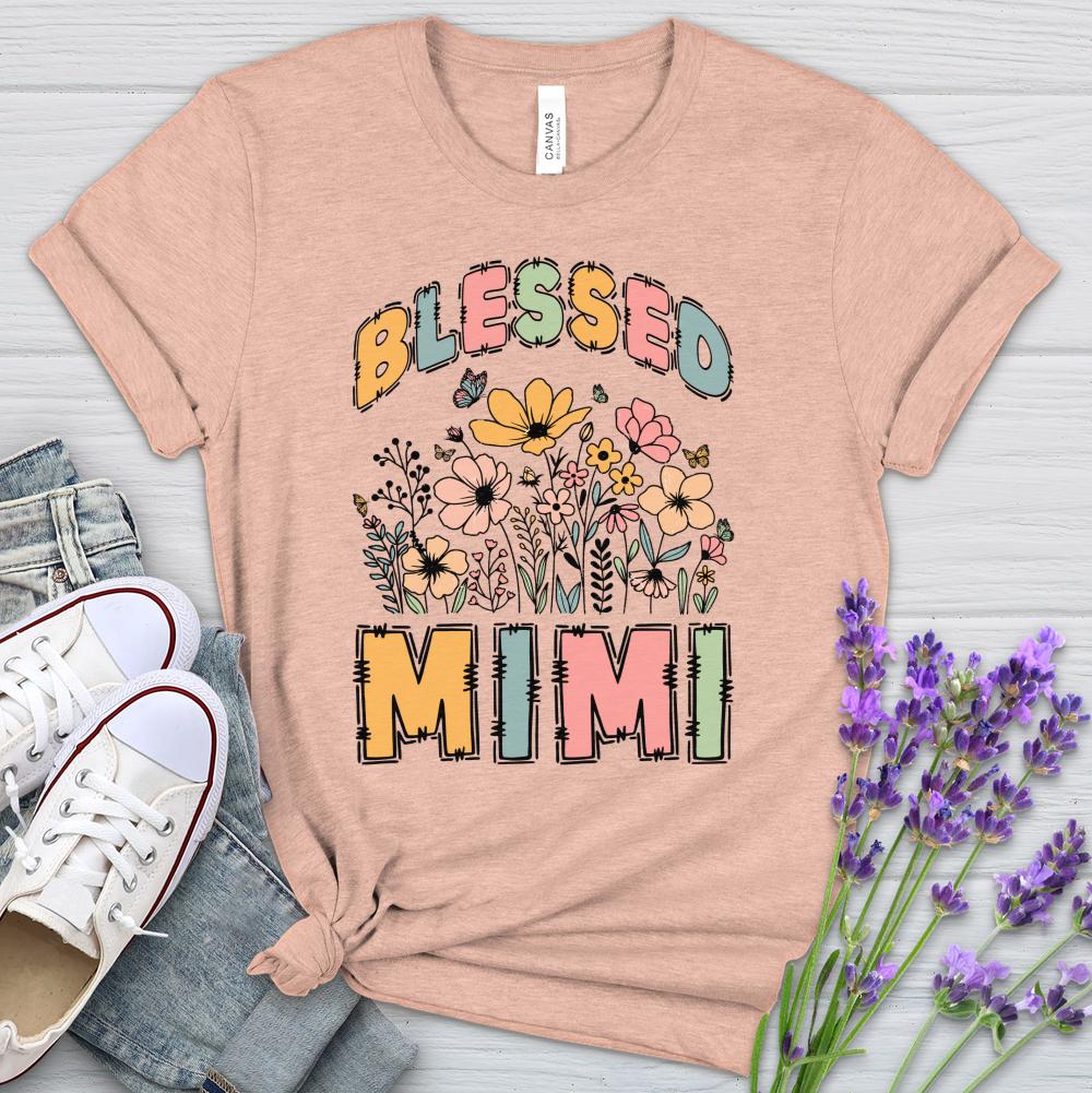 Mimi Flowers Heathered Tee