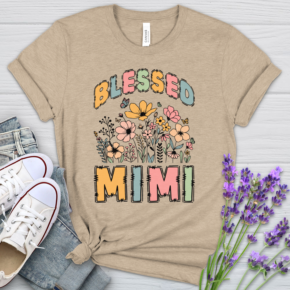 Mimi Flowers Heathered Tee