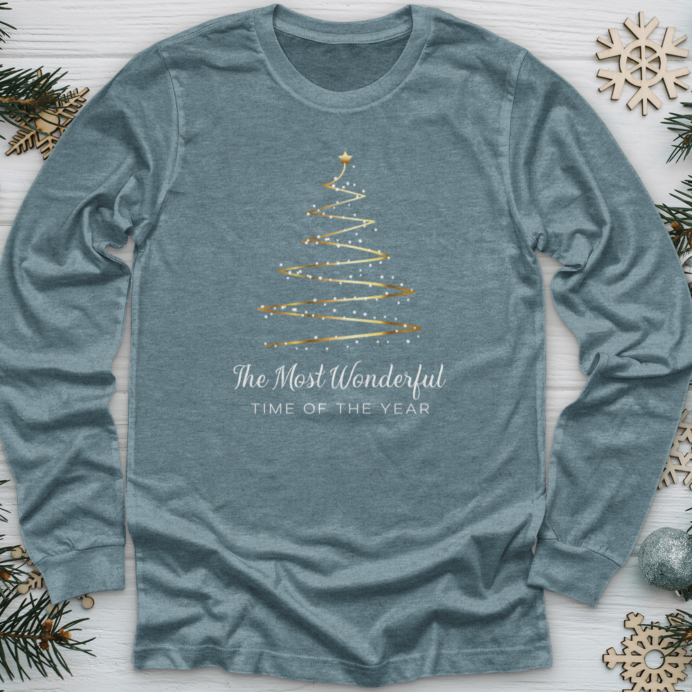 Most Wonderful Christmas Tree Long Sleeve Tee