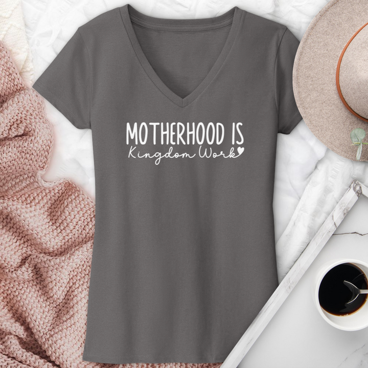 Motherhood Is Kingdom Work V-Neck Tee