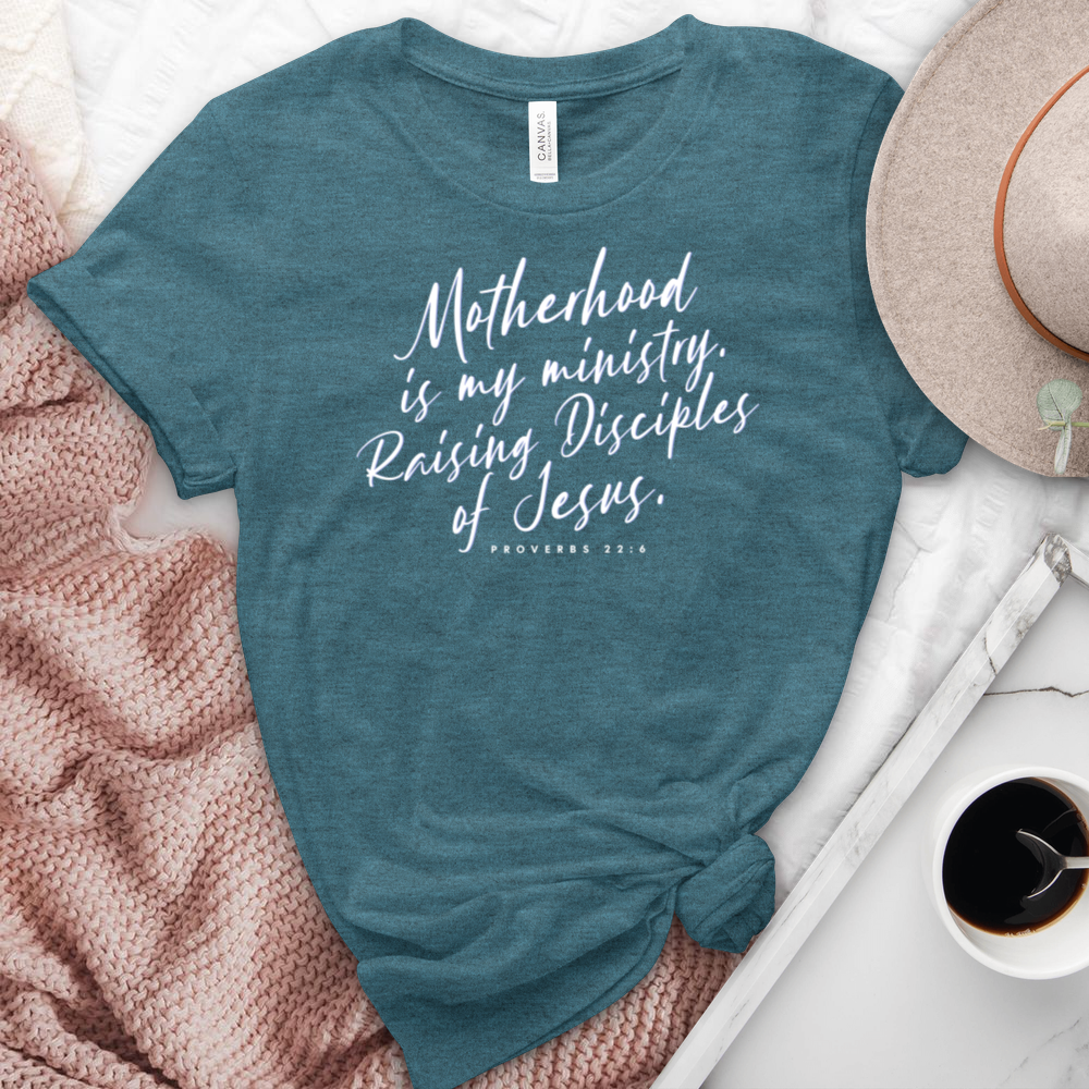 Motherhood Is My Ministry Heathered Tee