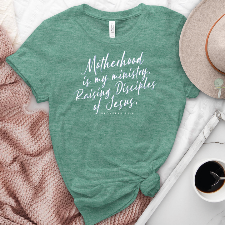 Motherhood Is My Ministry Heathered Tee