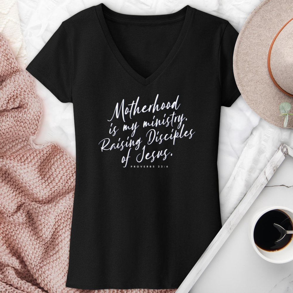 Motherhood Is My Ministry V-Neck Tee