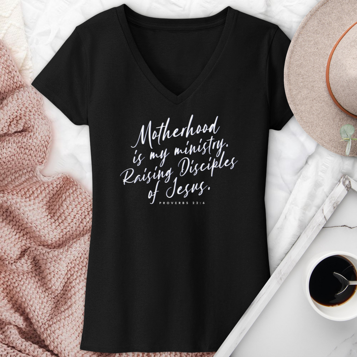 Motherhood Is My Ministry V-Neck Tee