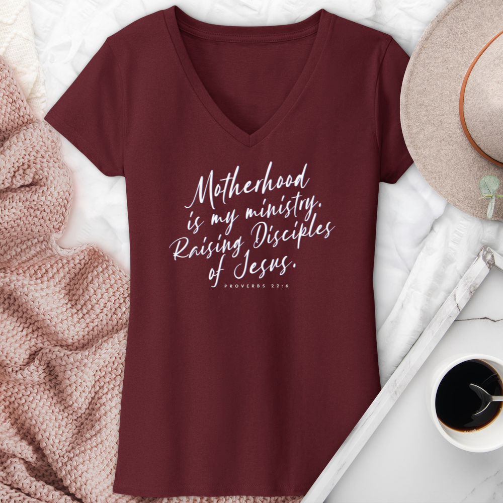 Motherhood Is My Ministry V-Neck Tee