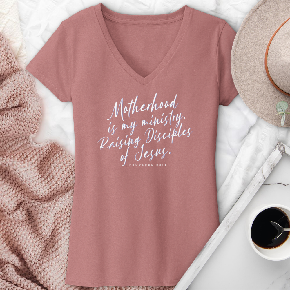 Motherhood Is My Ministry V-Neck Tee