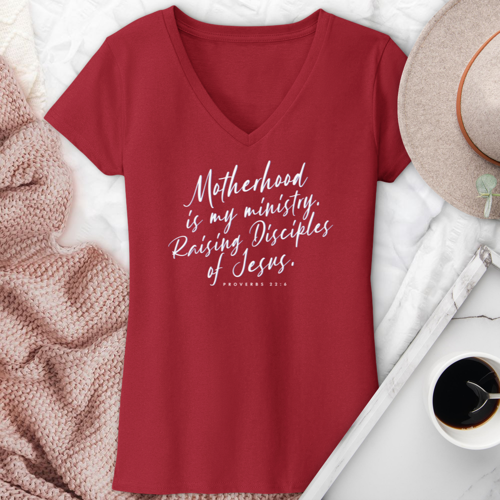 Motherhood Is My Ministry V-Neck Tee