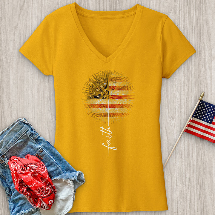 Firework Faith Flower 02 V-Neck Tee