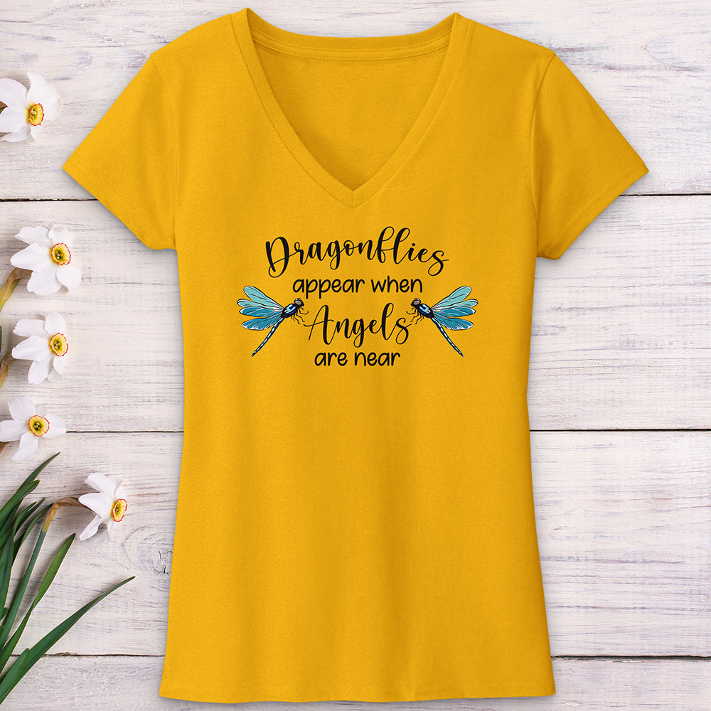 Dragonflies Appear V-Neck Tee