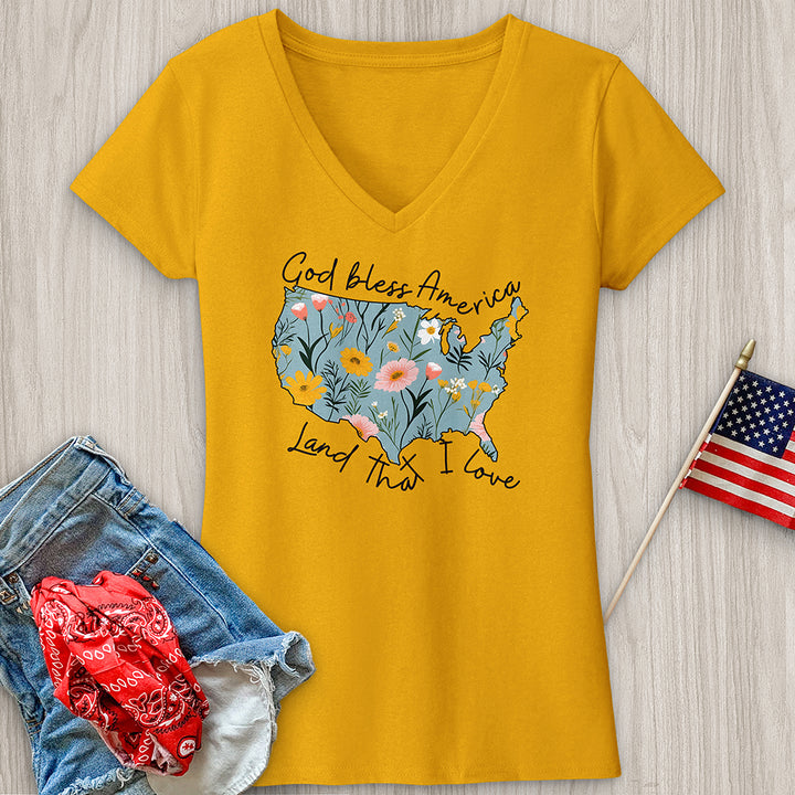 Wildflowers V-Neck Tee