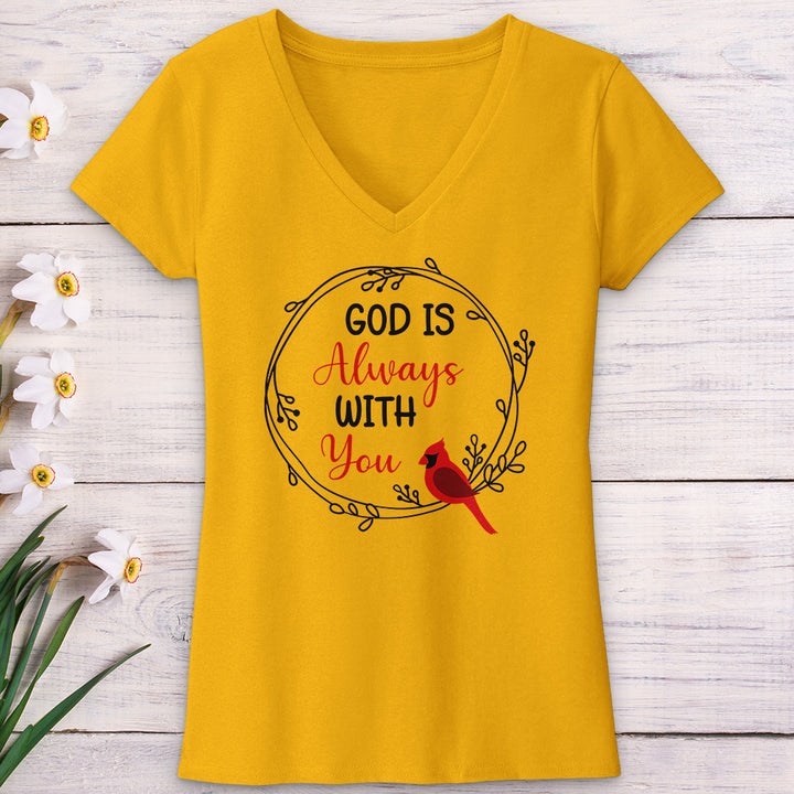 God Always With You V-Neck Tee