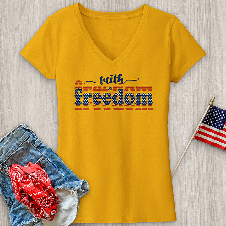 Faith & Freedom V-Neck Tee