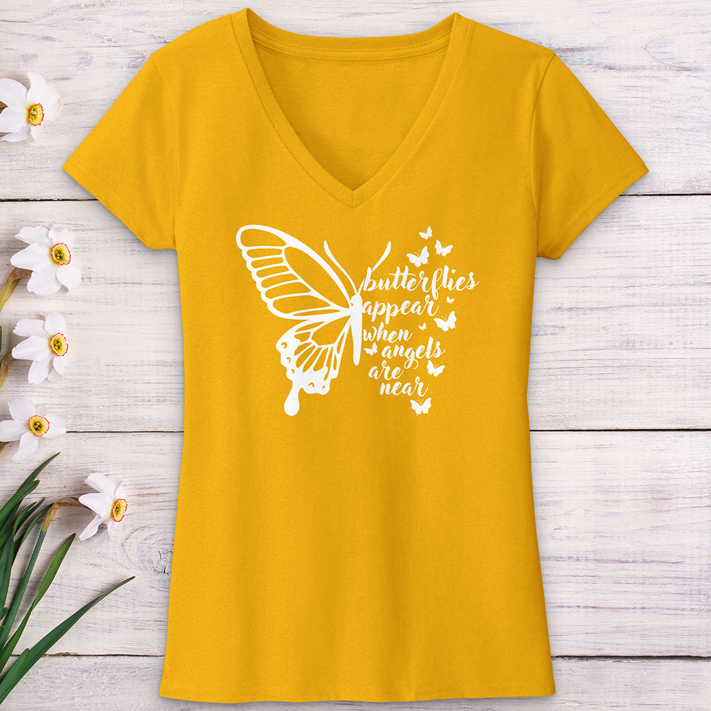 Butterflies Appear V-Neck Tee