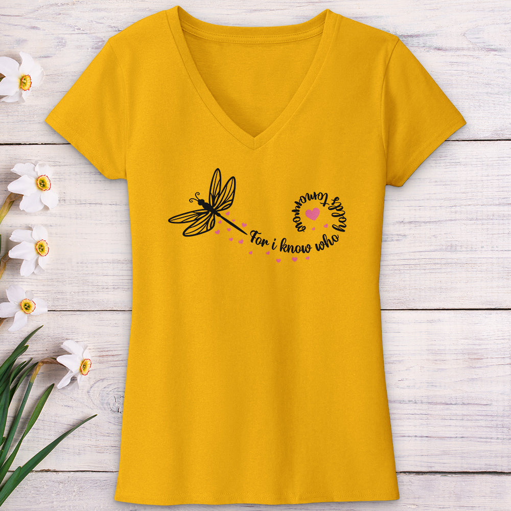 For I Know Dragonfly V-Neck Tee