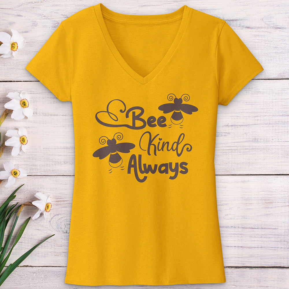 Be Kind Always Bees V-Neck Tee