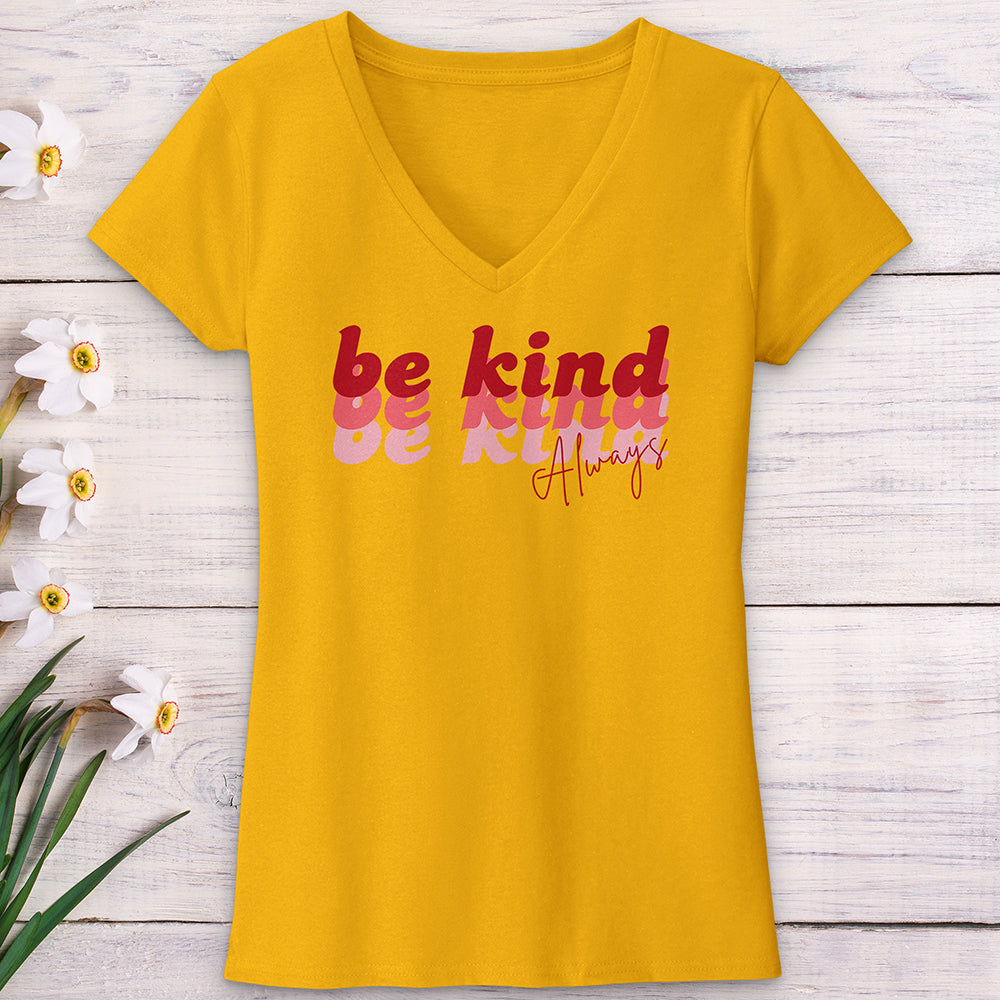 Be Kind Always Retro V-Neck Tee