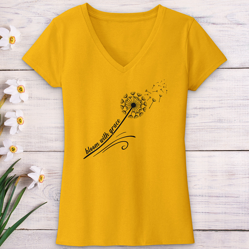 Bloom with Grace V-Neck Tee