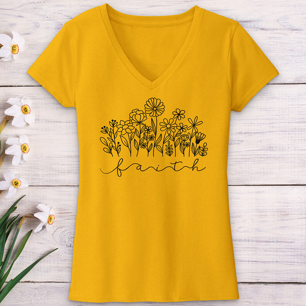 Faith Garden V-Neck Tee