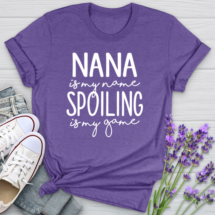 Nana Is My Name Spoiling Is My Game Softstyle Tee