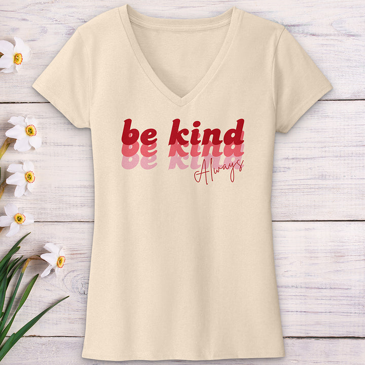 Be Kind Always Retro V-Neck Tee