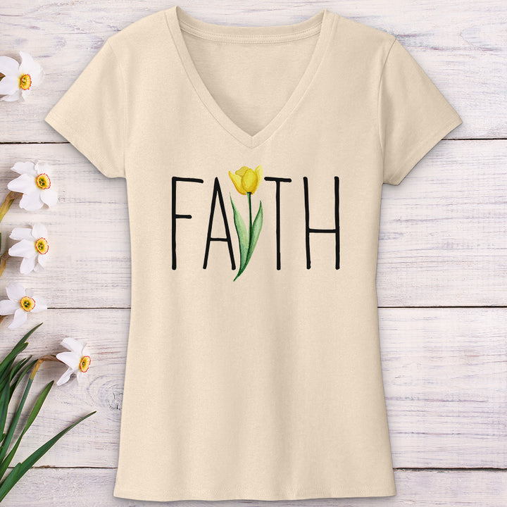 Faith Tulip V-Neck Tee