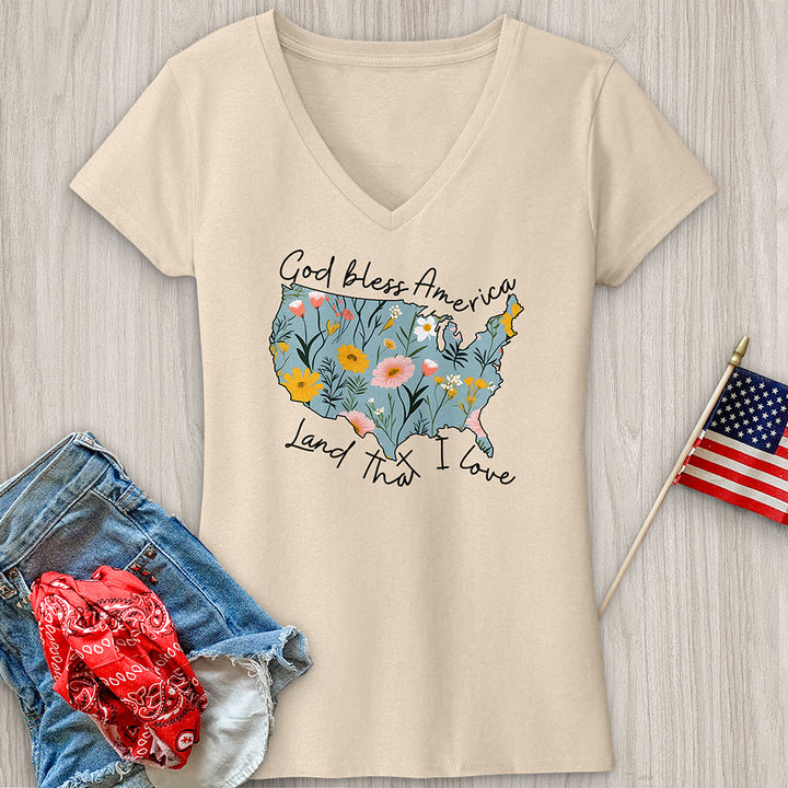 Wildflowers V-Neck Tee