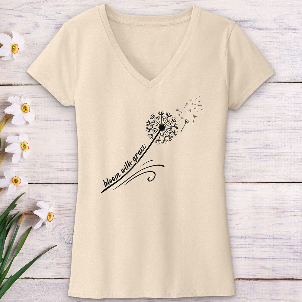 Bloom with Grace V-Neck Tee