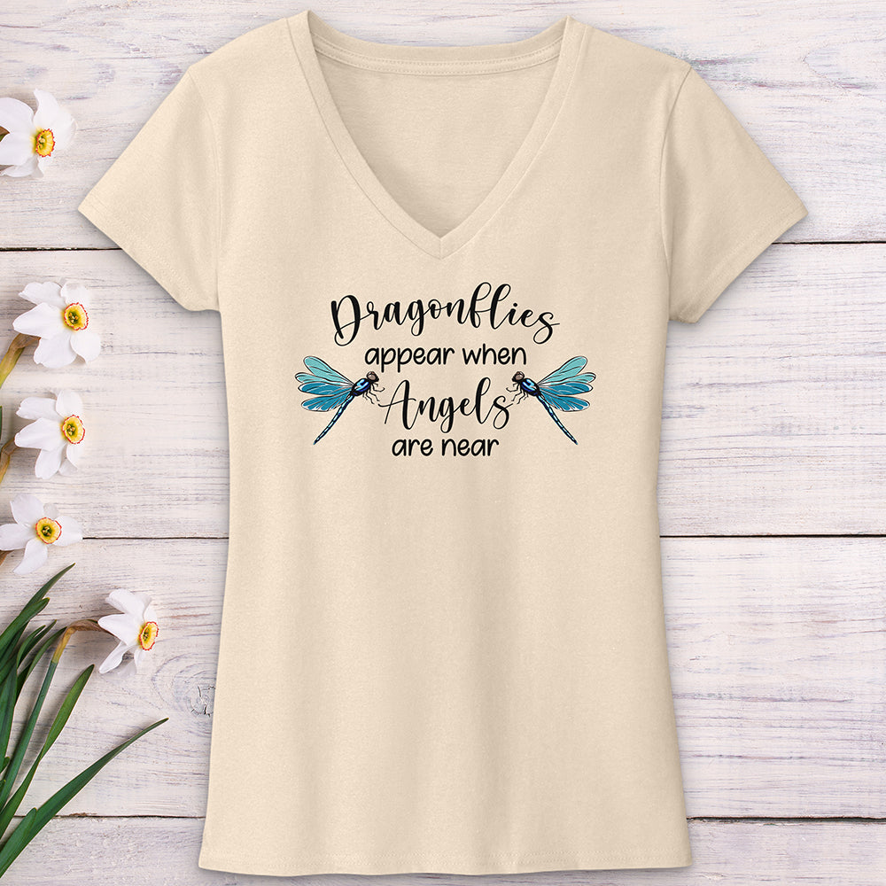 Dragonflies Appear V-Neck Tee