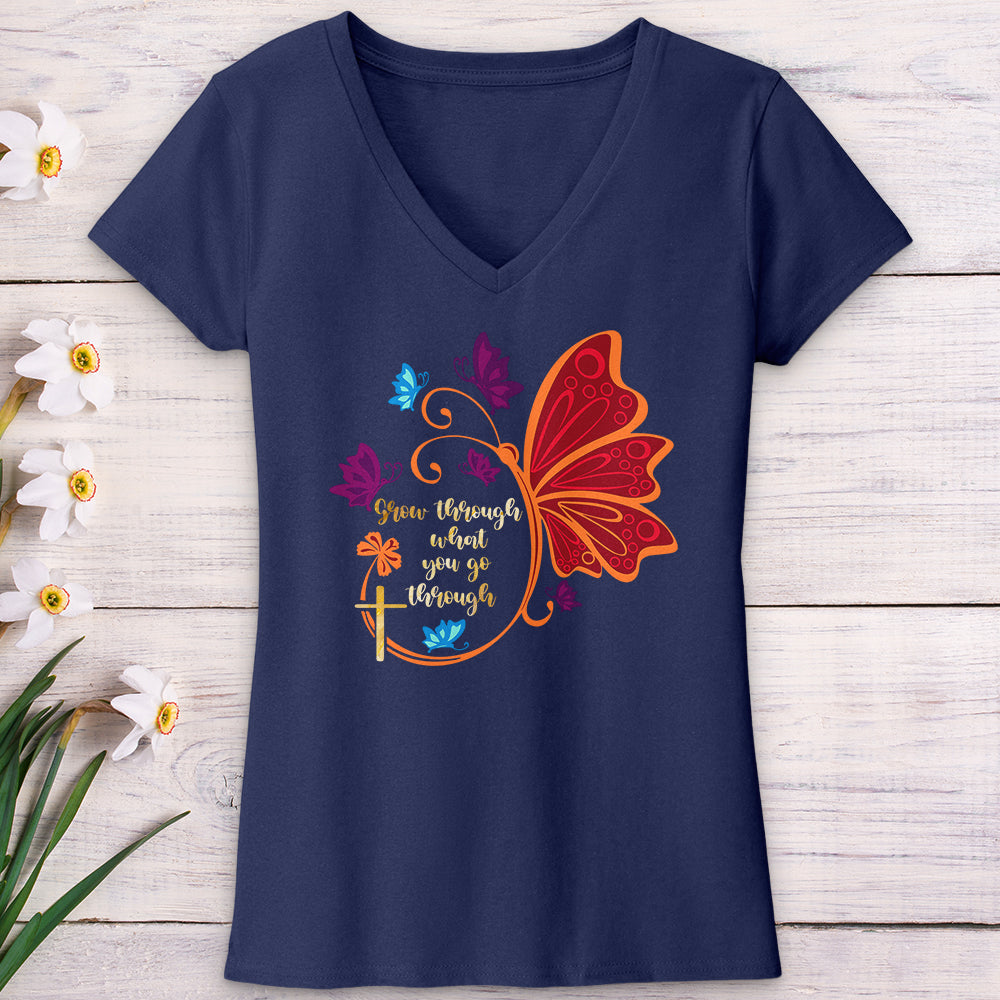 Grow Through What You Go Through V-Neck Tee