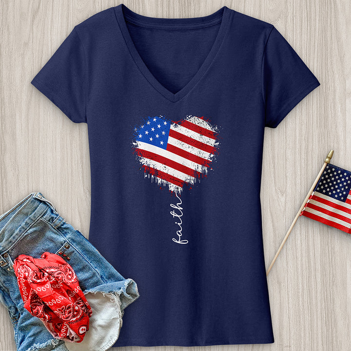 Faith American Sketch V-Neck Tee