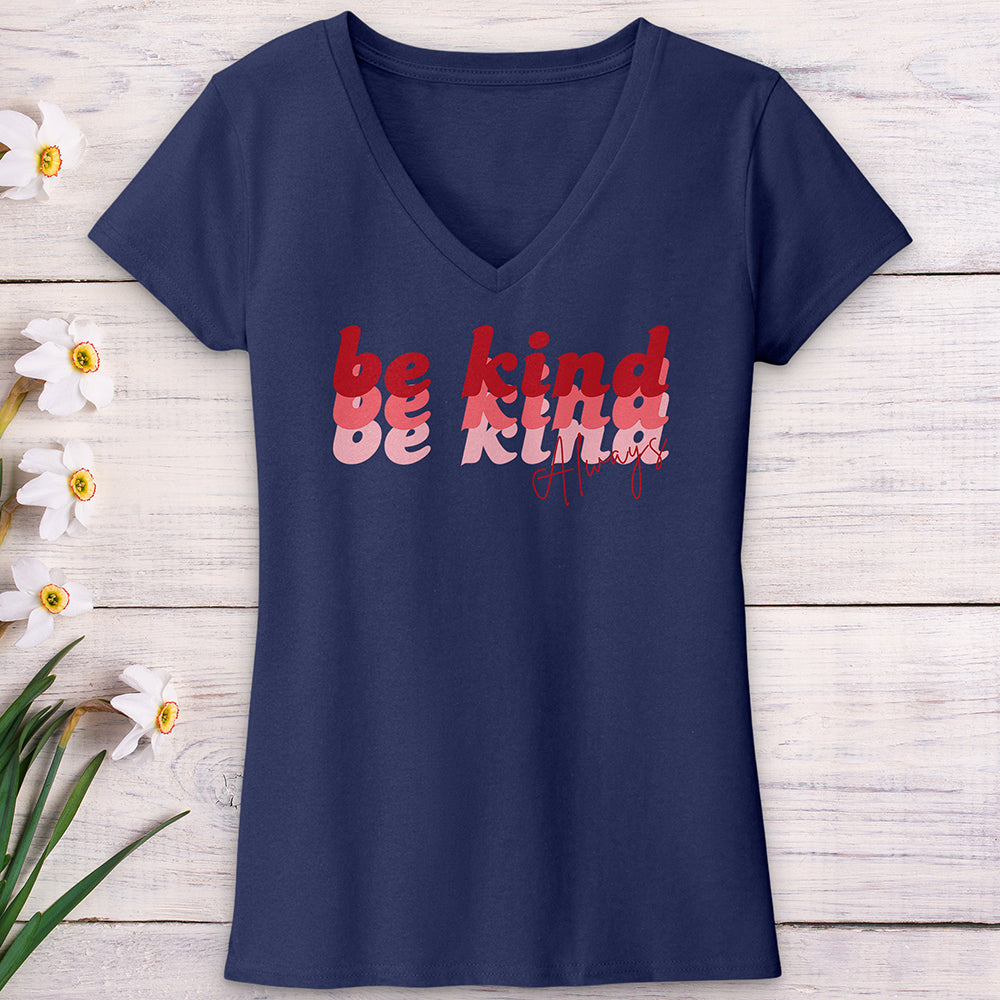 Be Kind Always Retro V-Neck Tee