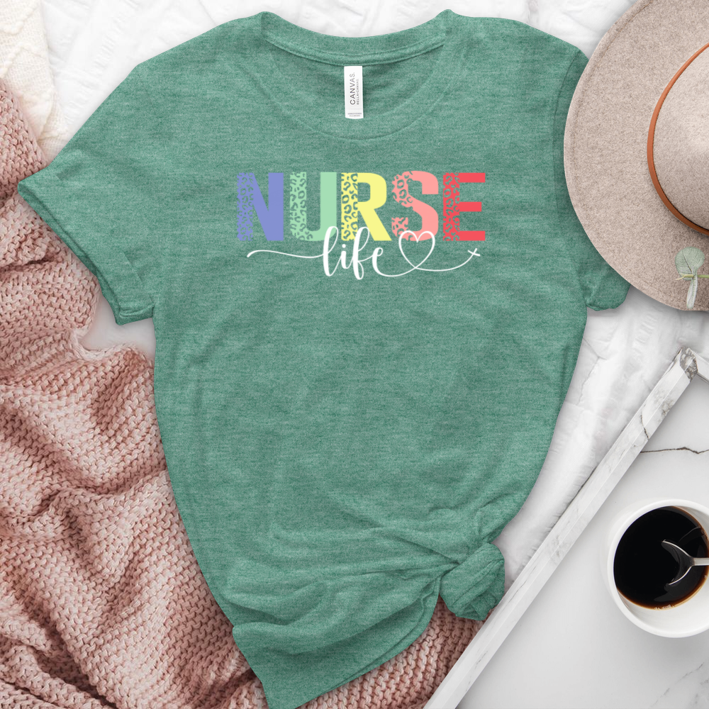 Nurse Life Heathered Tee