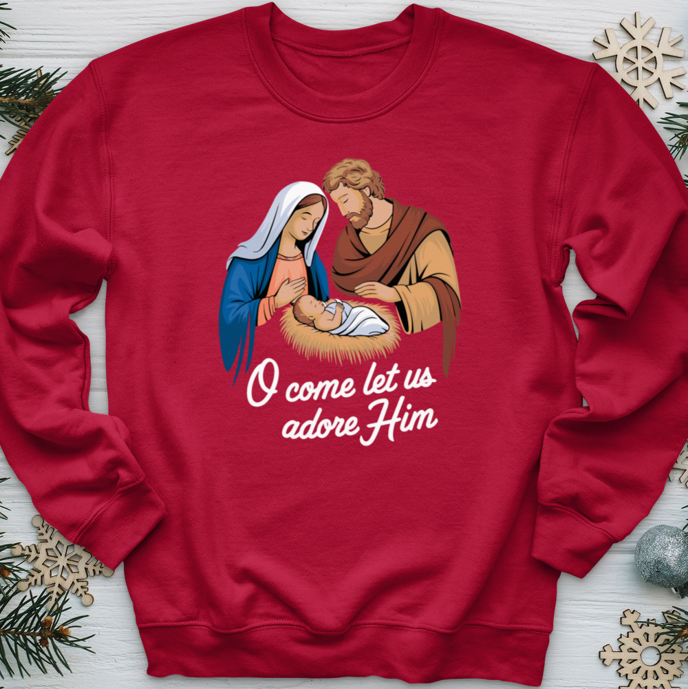 O Come Let Us Adore Him Crewneck