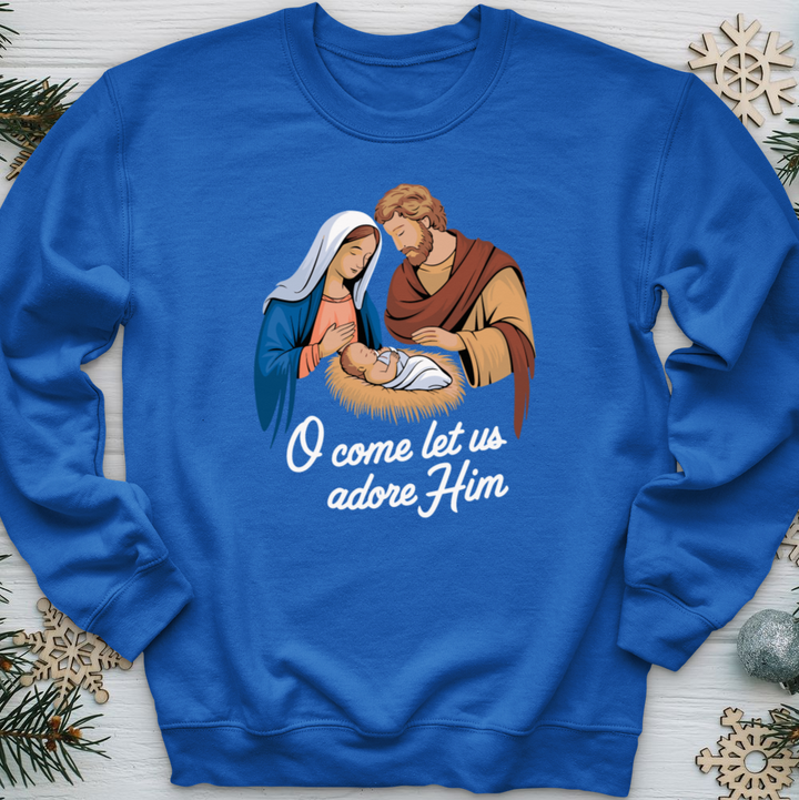 O Come Let Us Adore Him Crewneck