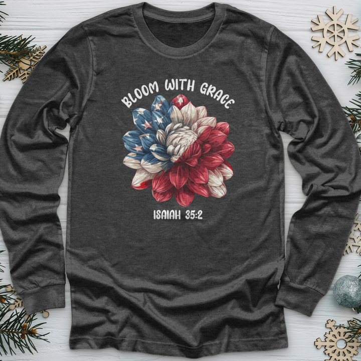 Patriotic Bloom Emblem Long Sleeve