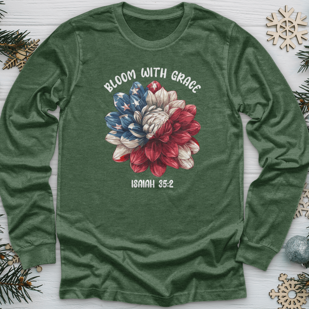 Patriotic Bloom Emblem Long Sleeve