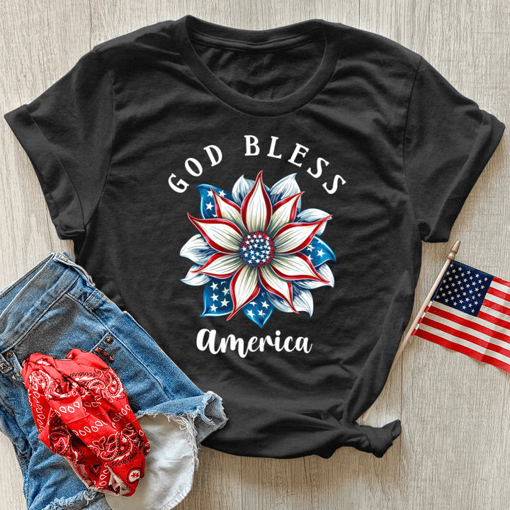 Patriotic Bloom Unity Heathered Tee