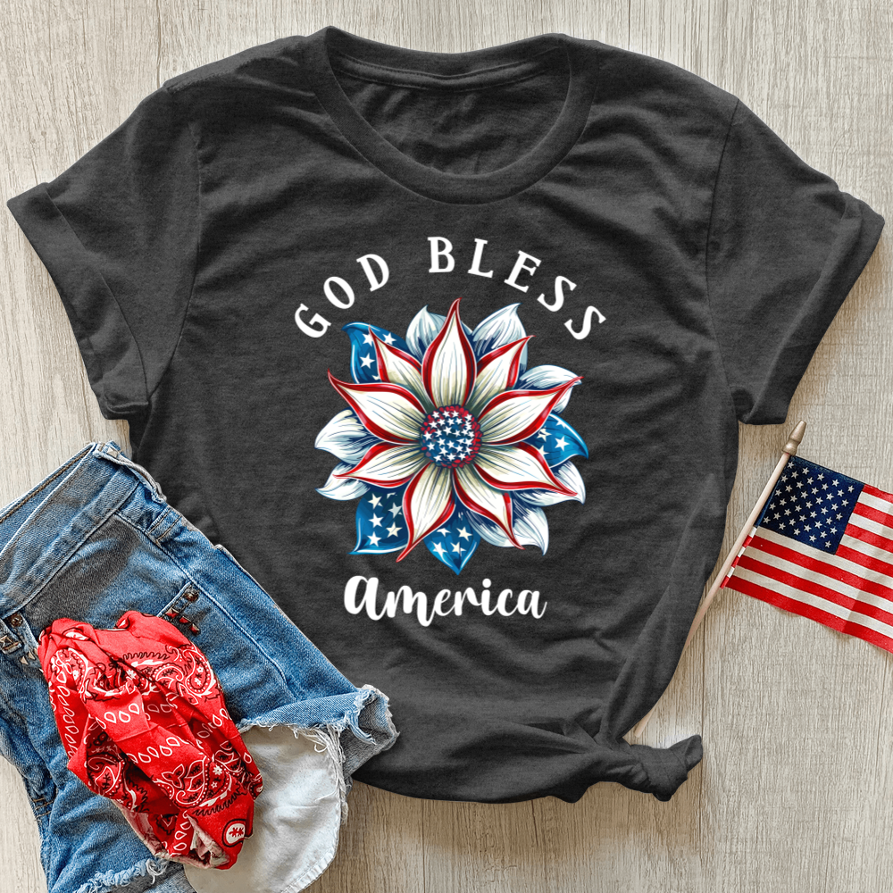 Patriotic Bloom Unity Heathered Tee