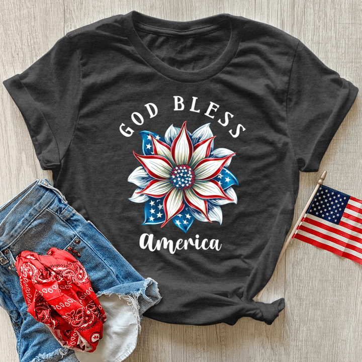 Patriotic Bloom Unity Heathered Tee