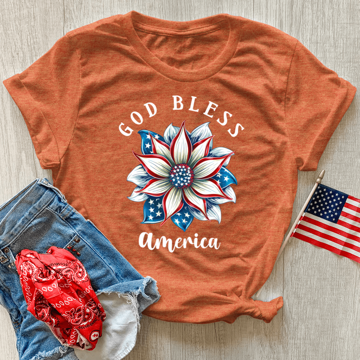 Patriotic Bloom Unity Heathered Tee