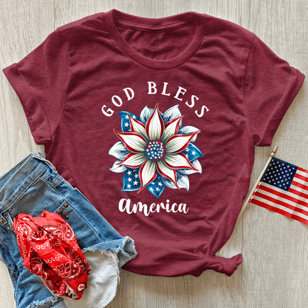 Patriotic Bloom Unity Heathered Tee